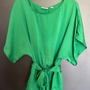 Green Silky Blouse